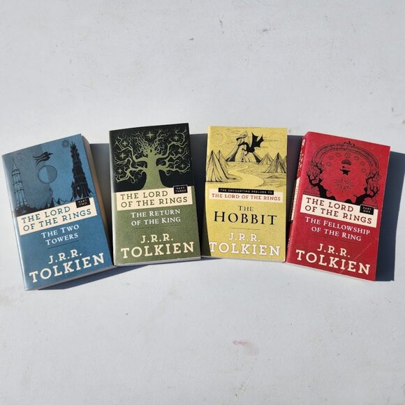 NEW J.R.R. Tolkien Book Bundle Set The Hobbit Lord of the Rings 4 Books Paperbac - Picture 3 of 11